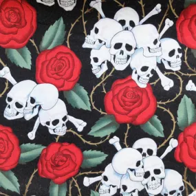 Skulls and Roses Fabric by Alexander Henry