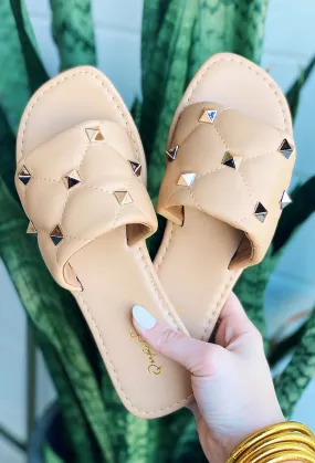 Slip-On Sandals in Tan - Shop Now