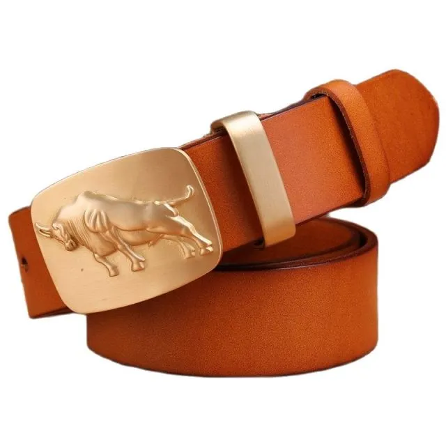 Solid brass buckle luxury full grain genuine leather designer belt for men 2020, high quality red camel black, 3.8 cm width.