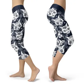 Sugar Skull Cats Leggings