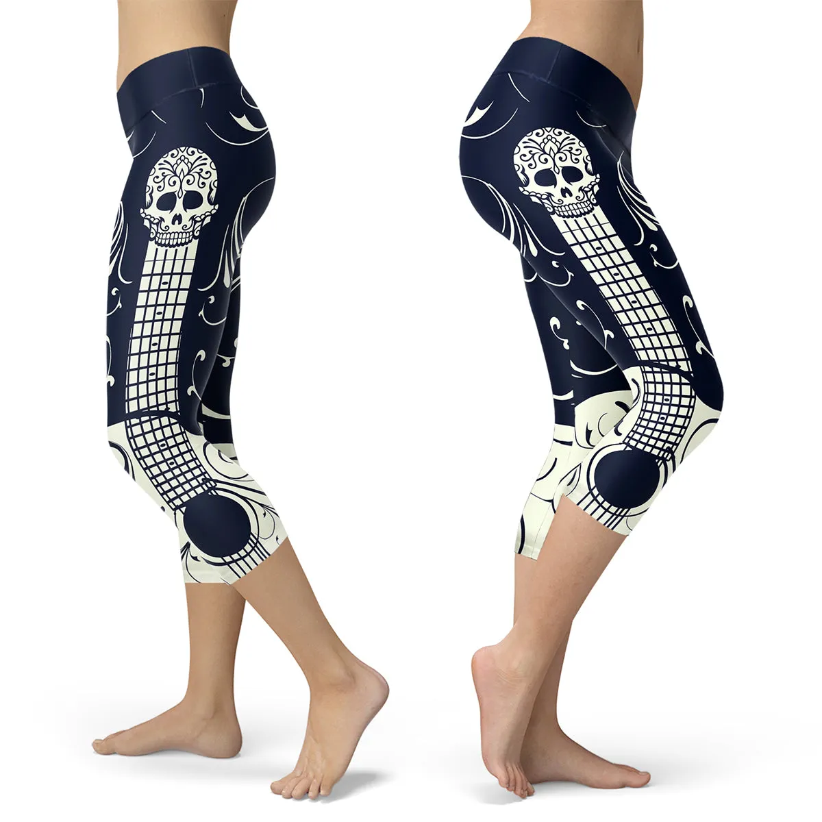 Sugar Skull Guitar Leggings