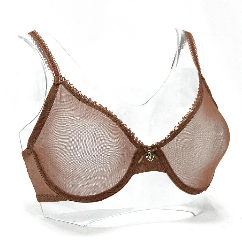 Transparent Sheer Mesh Bra