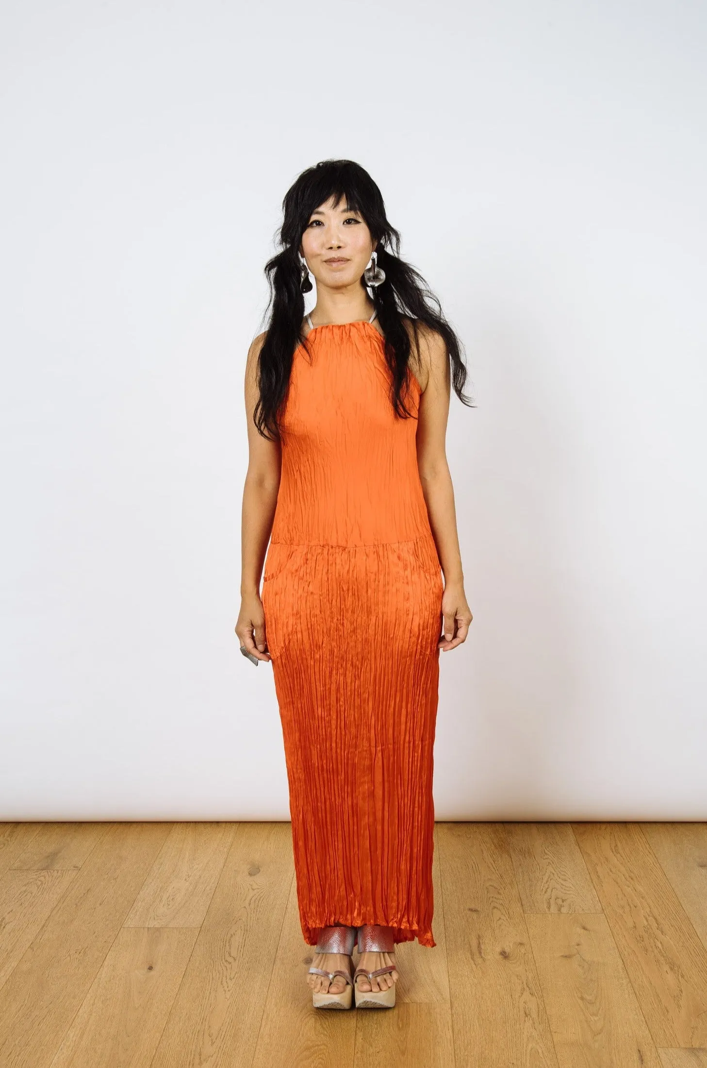 Twisted Maxi Halter Dress - Saffron | Buy Online Now