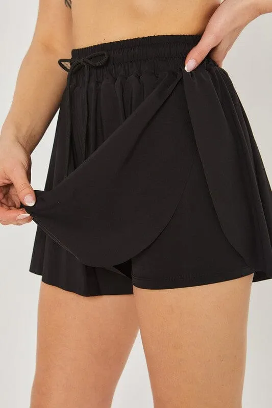 Two In One Activewear Drawstring Shorts