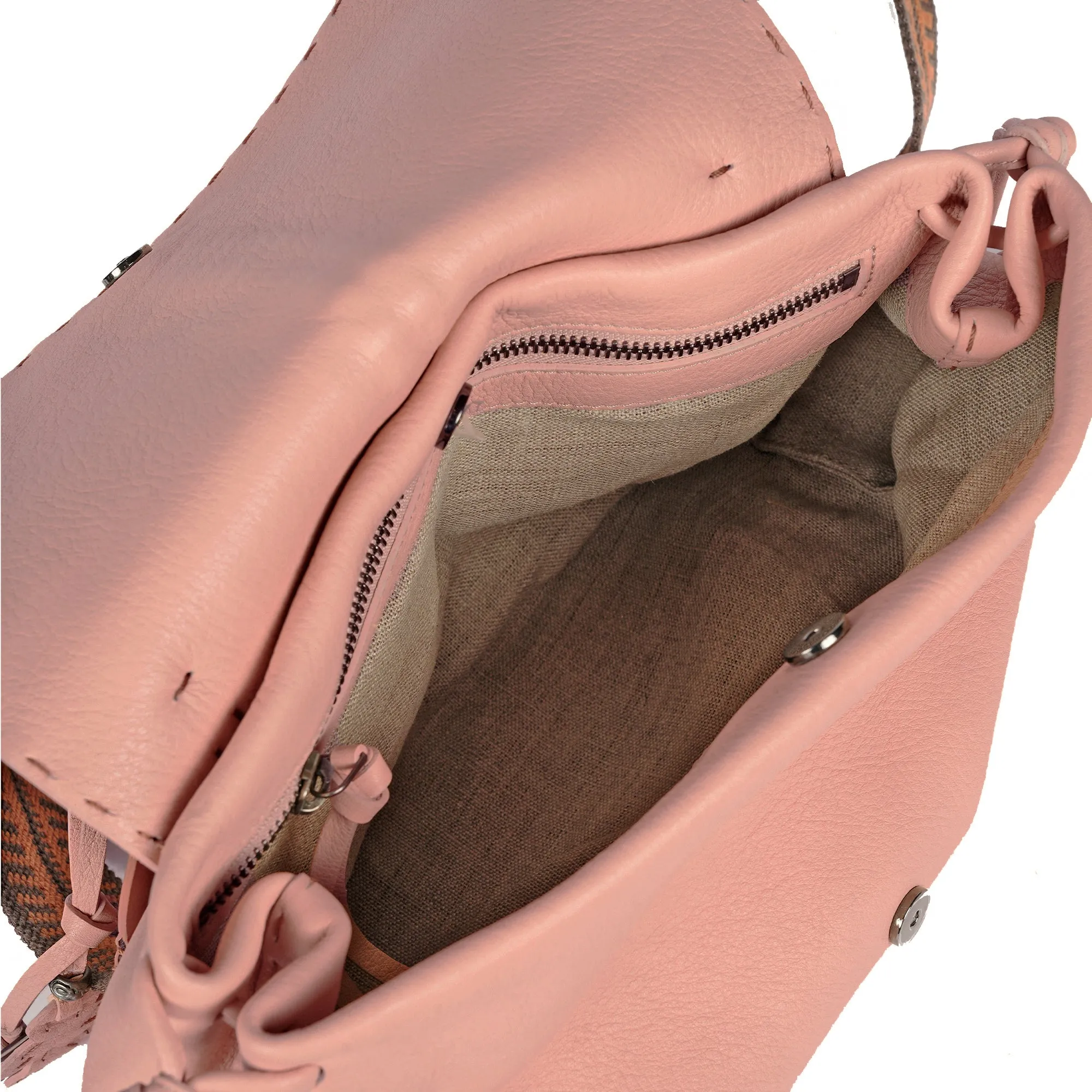 Valery Ricamo Knot M Deer Pink Tan