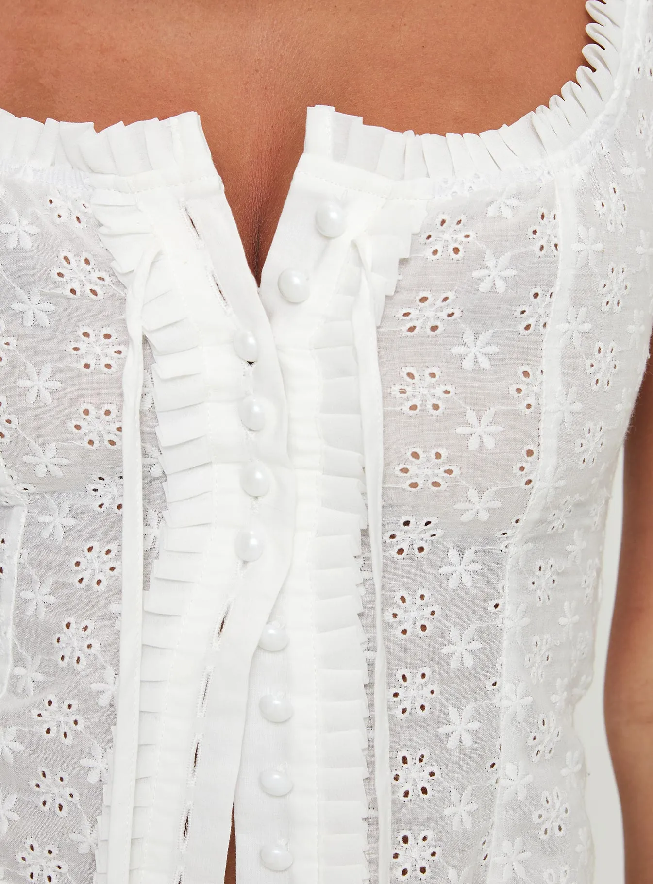 Vinca White Corset Top