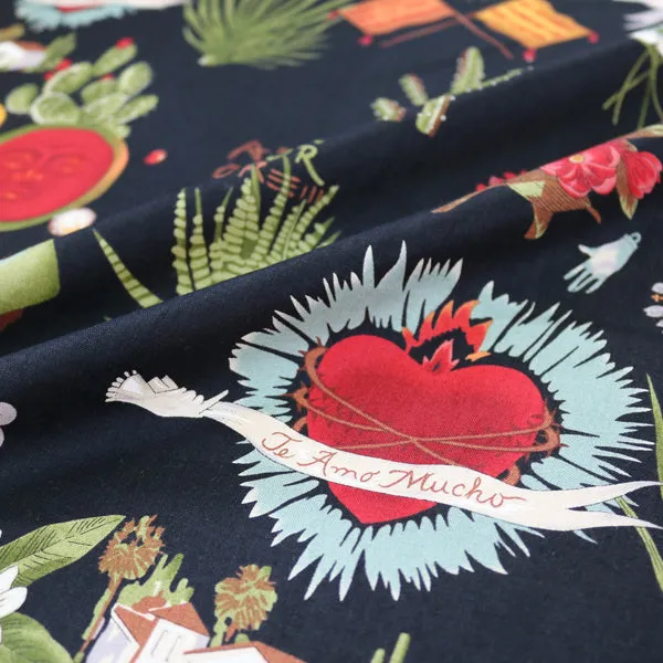 Viva Frida Cotton fabric - Alexander Henry - Black