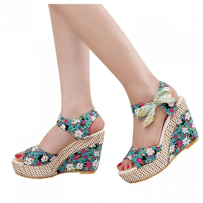 Wedge Lace Laces High Heels 39, Floral Pattern - Shop Now.