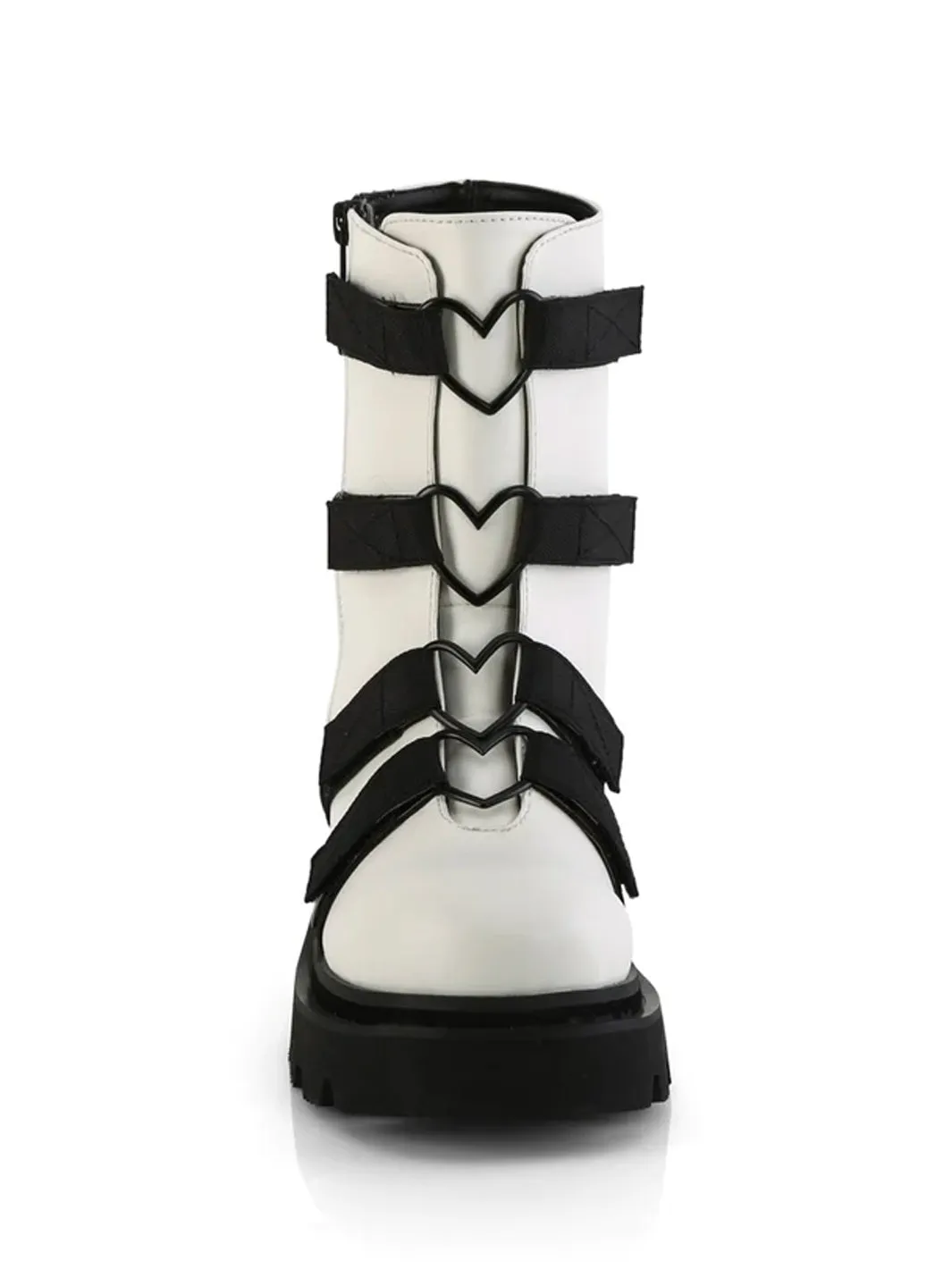 White Vegan Leather Demonia Renegade-50 - Pre Order