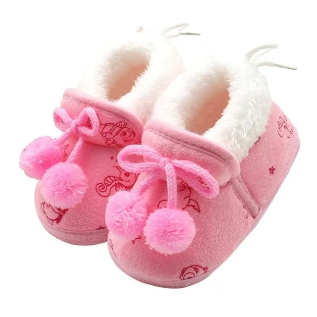 Winter Baby Girls Princess Boots - Soft Soled First Walkers Footwear Shoes