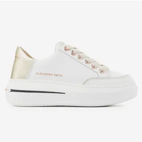 Women's gold Alexander Smith Lancaster sneakers.