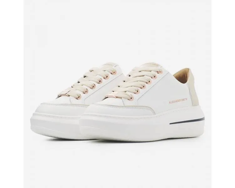 Women's gold Alexander Smith Lancaster sneakers.