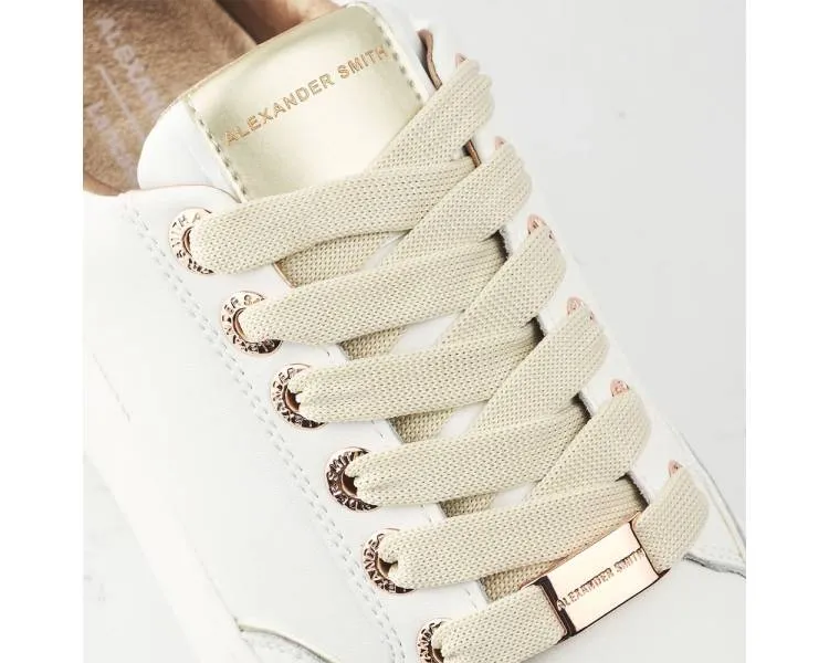 Women's gold Alexander Smith Lancaster sneakers.