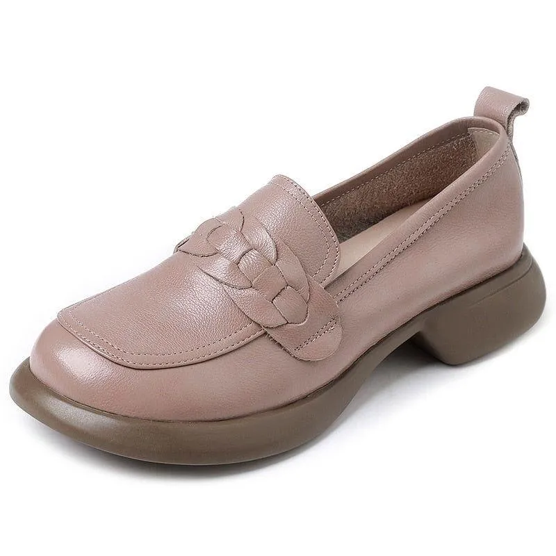 Women's Leather Loafers - British Style Casual Shoes (FC1201)