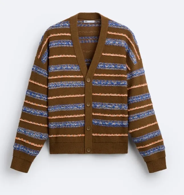 ZARA Jacquard Cardigan